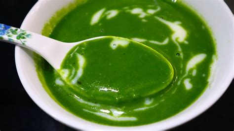 Spinach Soup पालक सूप No Maida No Cornflour No Heavy Creams Easy Homemade Creamy Palak