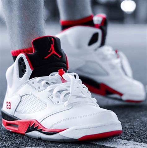 Air Jordan 5 Fire Red Air Jordans Sneakers Men Fashion Shoes