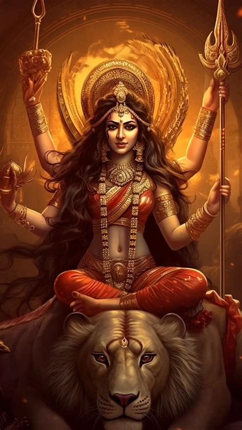 Maa Durga Sherawali Durga Hindu Art God Artwork