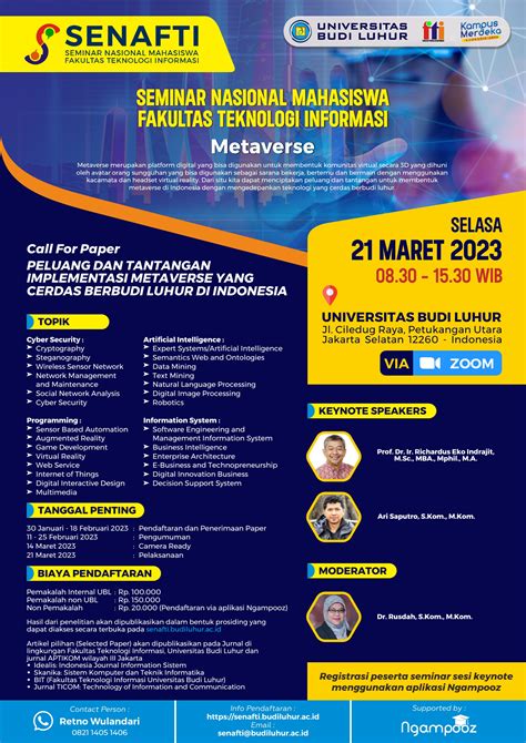 Poster Prosiding Seminar Nasional Mahasiswa Fakultas Teknologi