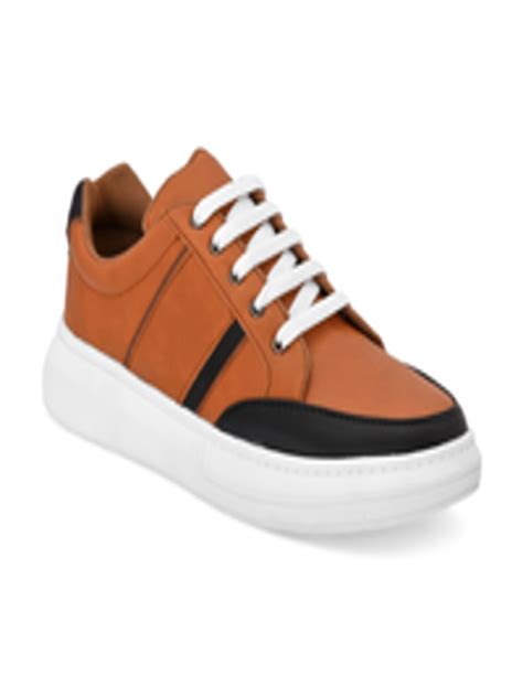 Buy The Roadster Lifestyle Co Men Tan And Black Colourblocked Sneakers Casual Shoes For Men