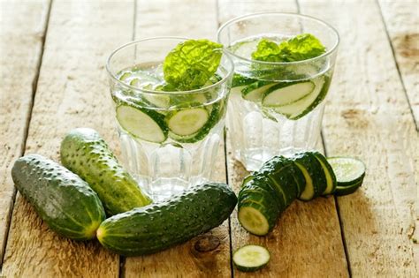 Premium Photo Detox Water With Cucumber