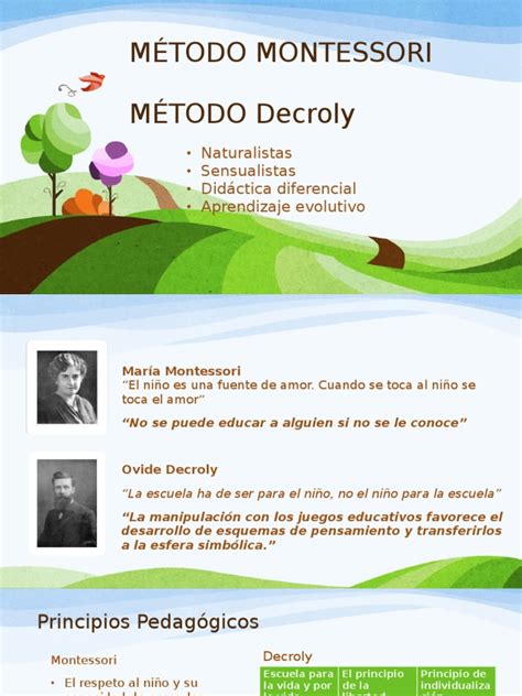 Montesorri Y Decroly Educación Montessori Aprendizaje