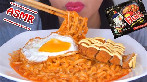 Cheesy Spicy Fire Noodles Asmr Eating Sounds Youtube