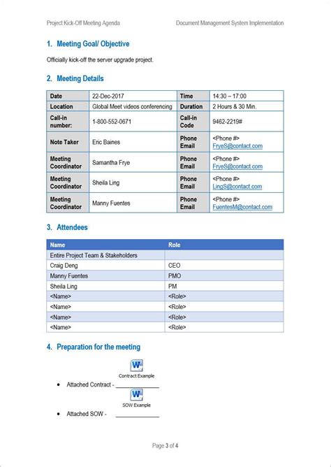 Team Meeting Agenda Templates Project Management Templates Team