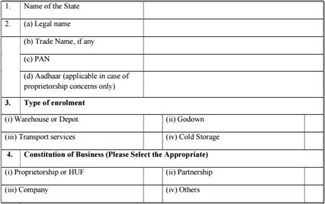 FORM GST ENR 01