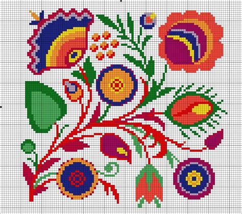 Pin On Punto Croce Colourful Cross Stitch Floral Cross Stitch