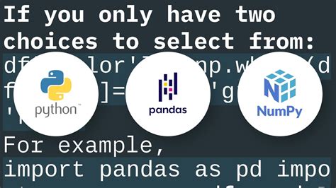 Pandas Conditional Creation Of A Series Dataframe Column Youtube