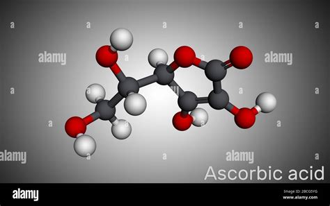 Ascorbic Acid Vitamin C C6H8O6 Molecule Food Additive E300