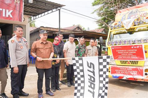 Resmi Bupati Koltim Lepas Pendistribusian Logistik Pemilu