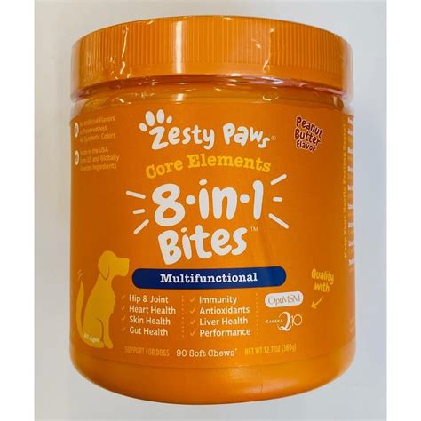 Zesty Paws 8 In 1 Multifuctional Bites Supplement For Dogs 90 Soft