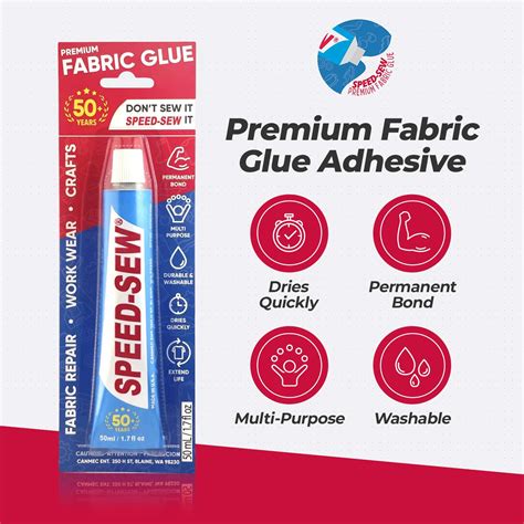 Speed Sew Glue 2x Speed Sew Fabric Best For 45 Years Mender No More Needle Crowd Compass