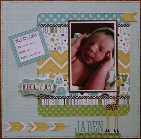 Paper Kit By Echo Park Bundle Of Joy Baby Boy Scrapbook Layouts