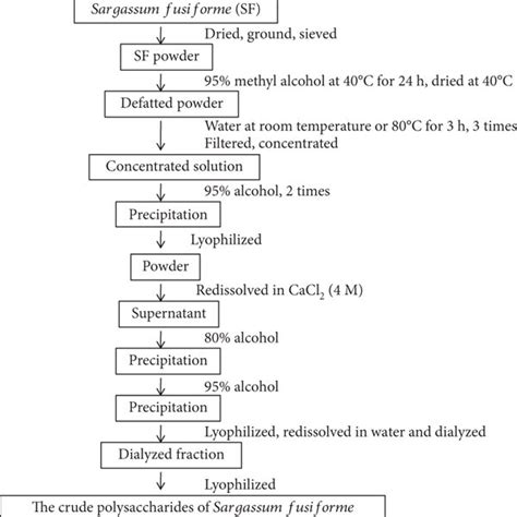 The Flowchart Of The Extraction Of The Crude Polysaccharides From Download Scientific Diagram