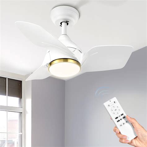 Amazon YITAHOME White Ceiling Fans With Lights And Remote 26 Inch