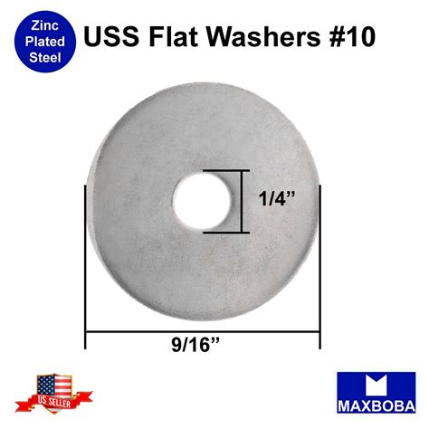 Uss Flat Washers Zinc Plated Steel Various Sizes Available Ebay