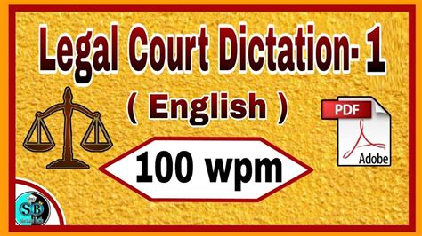 Legal Dictation 100 Wpm Judgment Dictation 100 Wpm Legal Matter 100