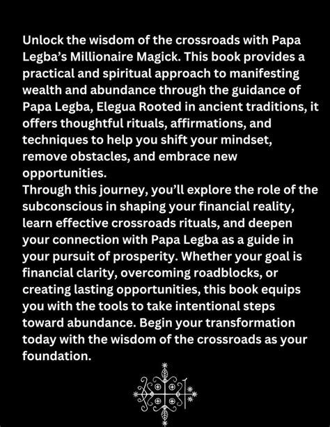 Papa Legba’s Millionaire Magick: Unlock Wealth and Transform Your Life ...