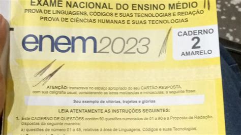 Gabarito Prova Amarela Enem 2023 Acesse A Correção Do Modelo