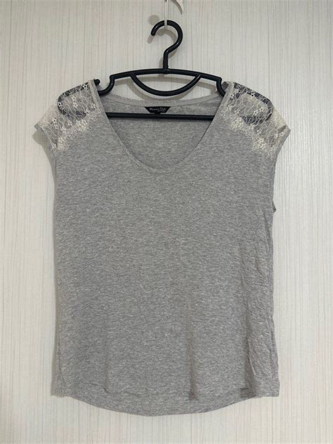 Grey Lace Top Womens Fashion Tops Sleeveless On Carousell