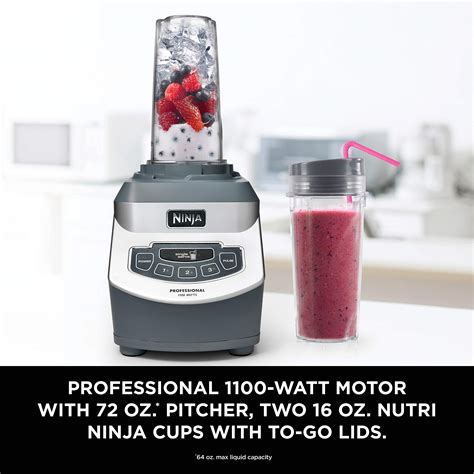 Ninja BL660 Professional Countertop Blender With 1100 Watt Base 72 Oz