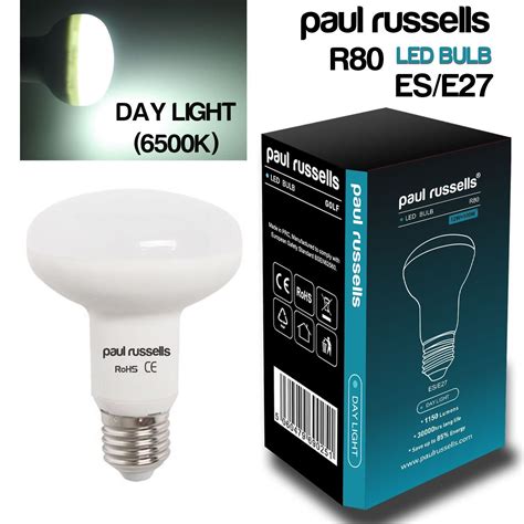 Paul Russells Daylight E27 Spotlight 11W LED Reflector R80 Light Edison