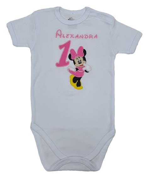 Body Copii Personalizat MINNIE Broderie Didy Kiddy Fashion