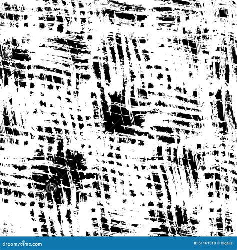 Vector Brush Grunge Scribble Strokes Seamless Pattern Stock