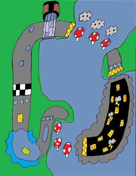 Mario Kart Track Idea Rainstorm Raceway By Kookycookiekitten On Deviantart