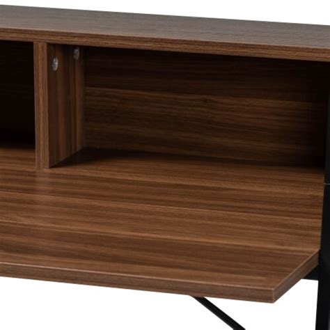 Baxton Studio Palmira Industrial Walnut Brown Finished Wood And Metal