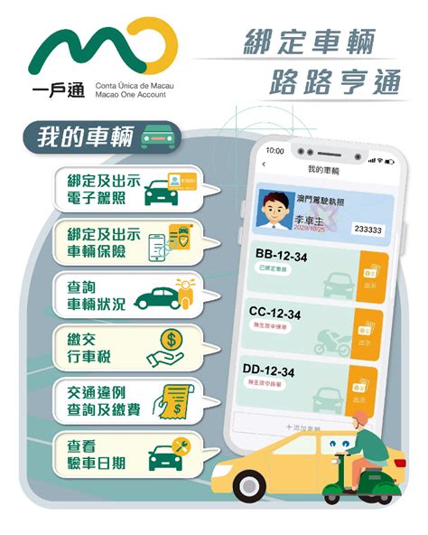 行車稅1月1日起徵收 “一戶通”綁定車輛便捷繳稅 澳門特別行政區政府入口網站