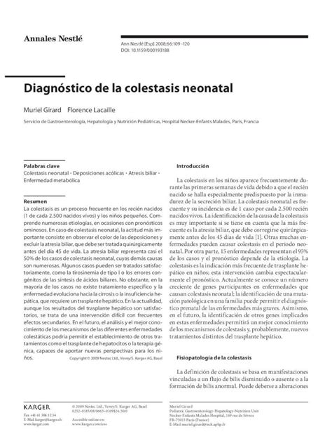 Pdf 03 Diagnóstico De La Colestasis Neonatal Dokumentips