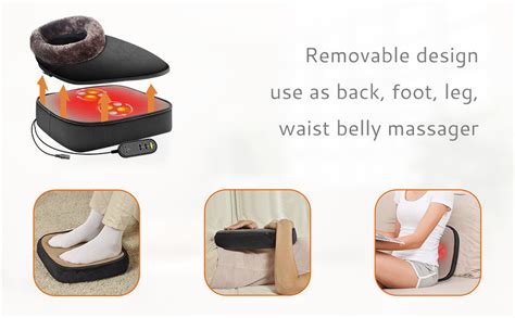 Snailax 2 In 1 Shiatsu Foot And Back Massager With Heat Kneading Feet