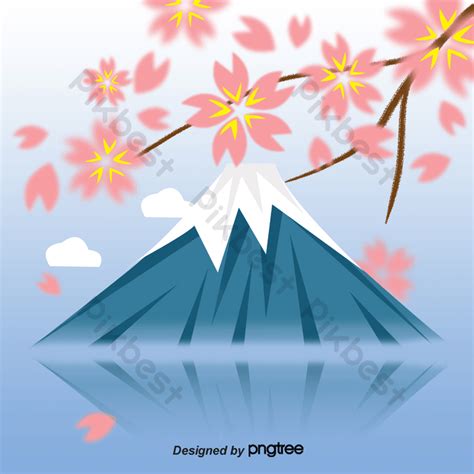 Fuji Cherry Blossom Blue Blossoms | PSD Free Download - Pikbest