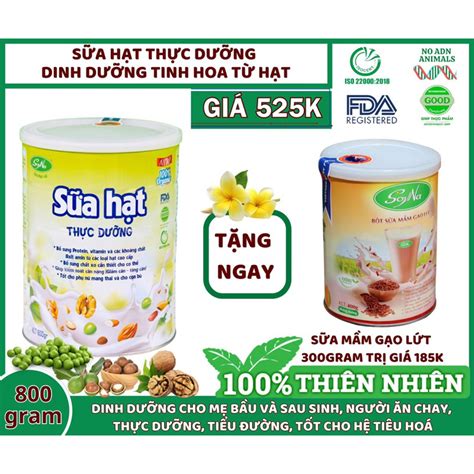 Sữa Hạt Thực Dưỡng Soyna 800g Chính Hãng Tặng Kèm 1 Hộp Sữa 300gi Shopee Việt Nam