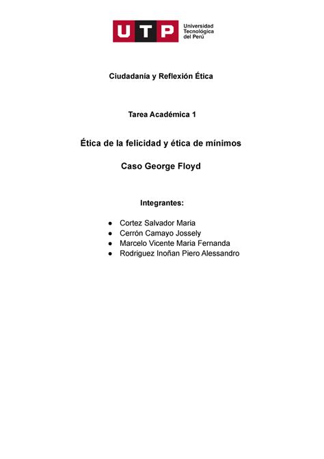 Ciudadanía Y Reflexión Ética Ta1 Ciudadanía Y Reflexión Ética Tarea