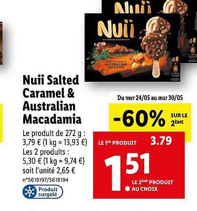 Promo Nuii Salted Caramel Australian Macadamia Chez Lidl ICatalogue Fr