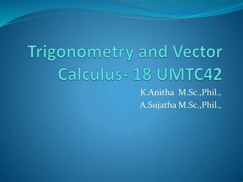 Trigonometry Ppt