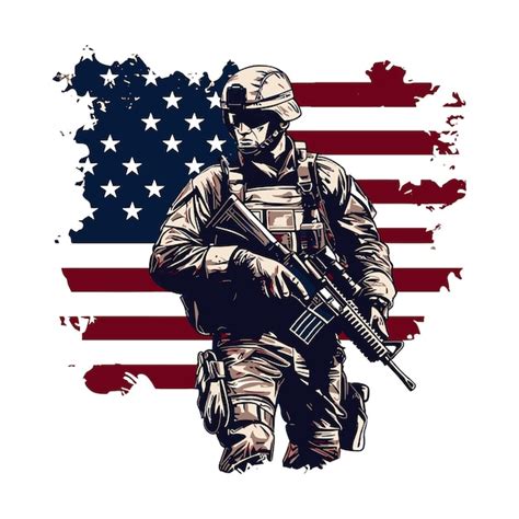 Premium Vector Usa Military With Distressed American Flag Th July Vector