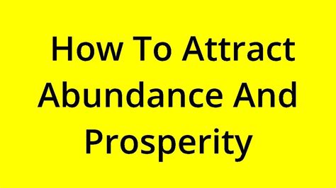 [solved] How To Attract Abundance And Prosperity Youtube