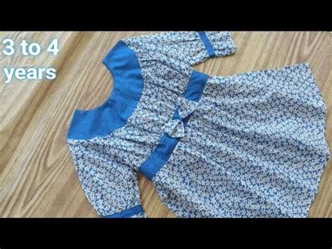 Round Yoke Baby Girl Frock Cutting And Stitching With A Belt Eid