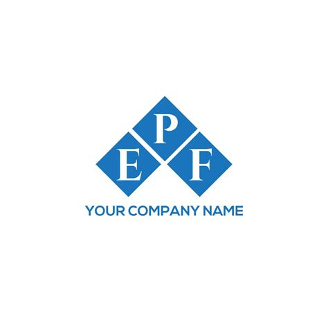 epf letter logo design  white background epf creative initials