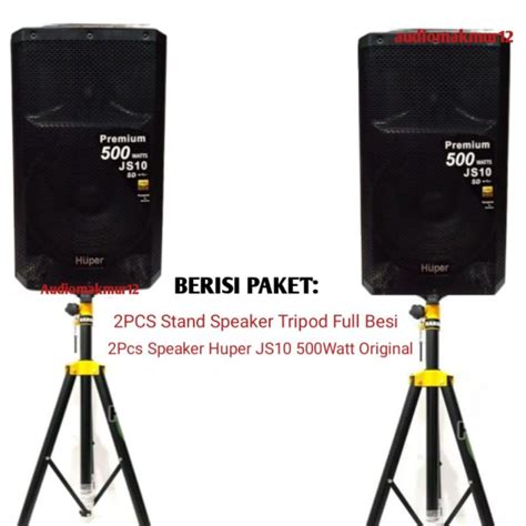 Jual Speaker Aktif Huper JS10 JS 10 15 Inch 500 Watt Original Komplit