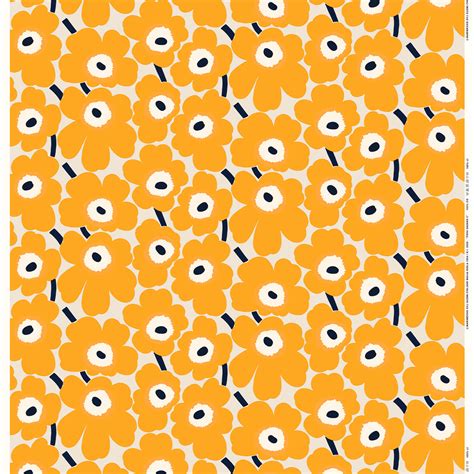 Marimekko Acrylic Coated Green Nude Pieni Unikko Fabric Water Etsy My