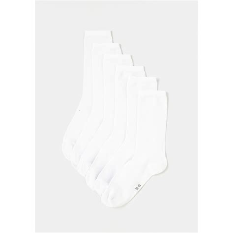 Mi Chaussettes Femme Blanc T Tex Le Lot De Paires De Mi