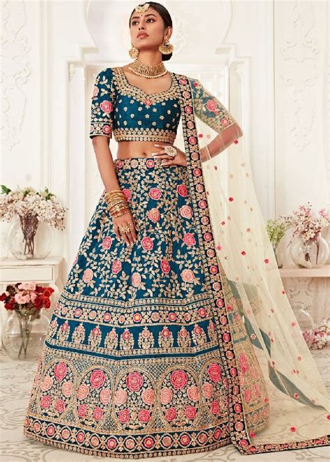 Embroidered Bridal Lehengas Size Xl Feature Anti Wrinkle