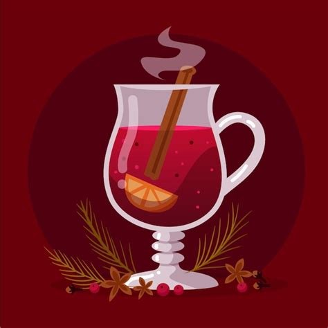 Ilustração desenhada à mão para vinho quente especiarias Vetor Grátis