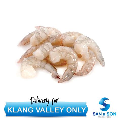 Frozen Isi Udang Iqf 71 90 1kg± Per Packet Peeled Shrimp Vannamei