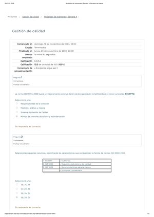 Modalidad de exámenes Semana 6 Administración de controles de cambio