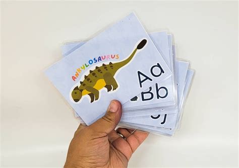 Dinosaur Alphabet Flashcards, Alphabet Printable, ABC Cards, Flash ...